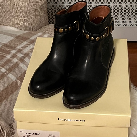 LUCKY BRAND ankle boots Paulinne 7.5 black - Picture 2 of 5